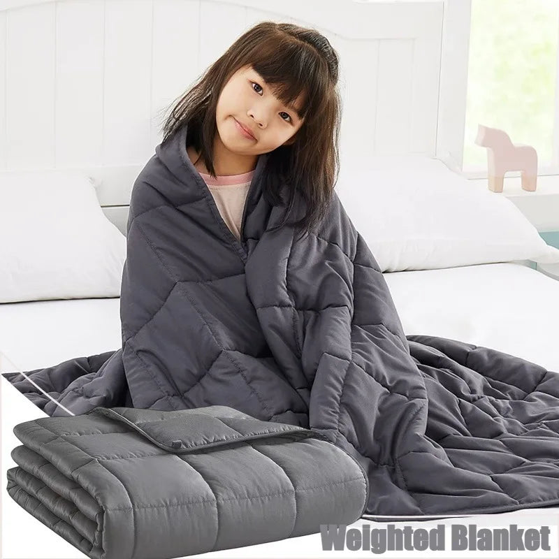 2025 New Weighted Blanket Decompression Sleep Aid Pressure Weighted Quilt Sleeping Blanket Heavy Blanket Dark Grey Muti Sizes